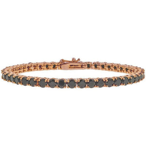 Mister Crystal Bracelet - Rose Gold & Black