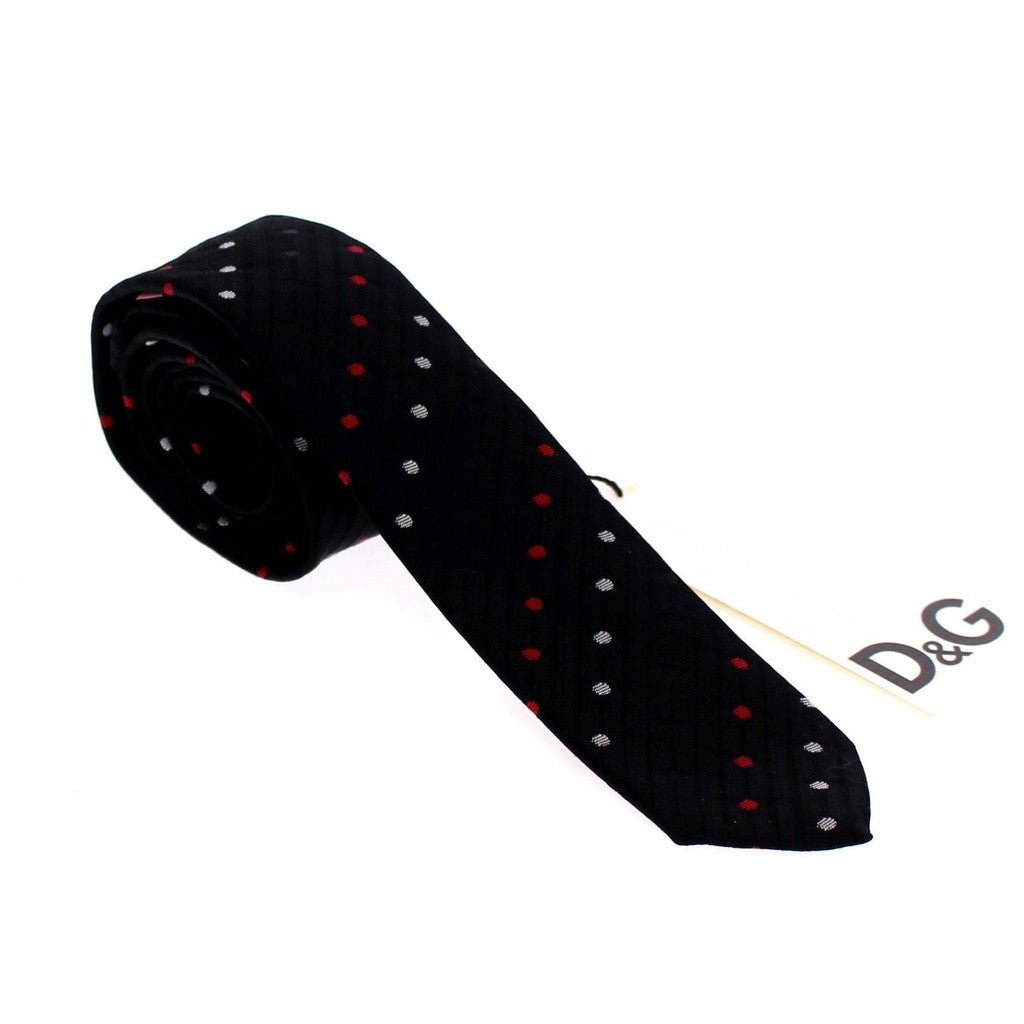 Dolce & Gabbana Men Black Pattern Slim Neck Tie