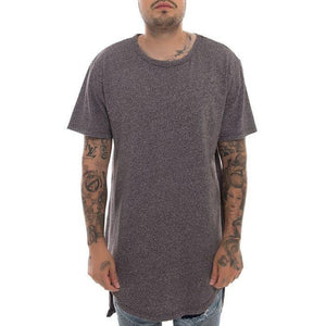 Packs Short Sleeve Hi-Lo Tall Tee in Charcoal