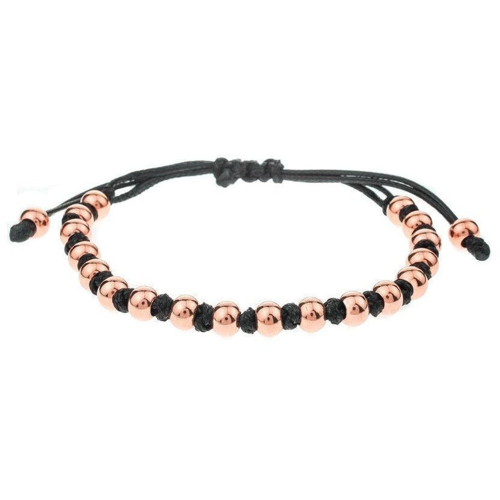 Mister Helix Bead Bracelet - Black & Rose Gold